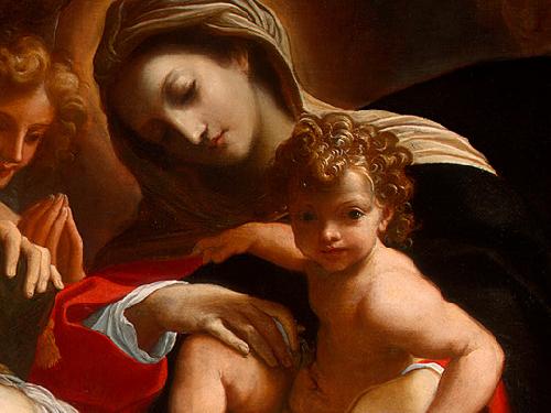 CARRACCI, Lodovico The Dream of Saint Catherine of Alexandria (detail) dfg France oil painting art